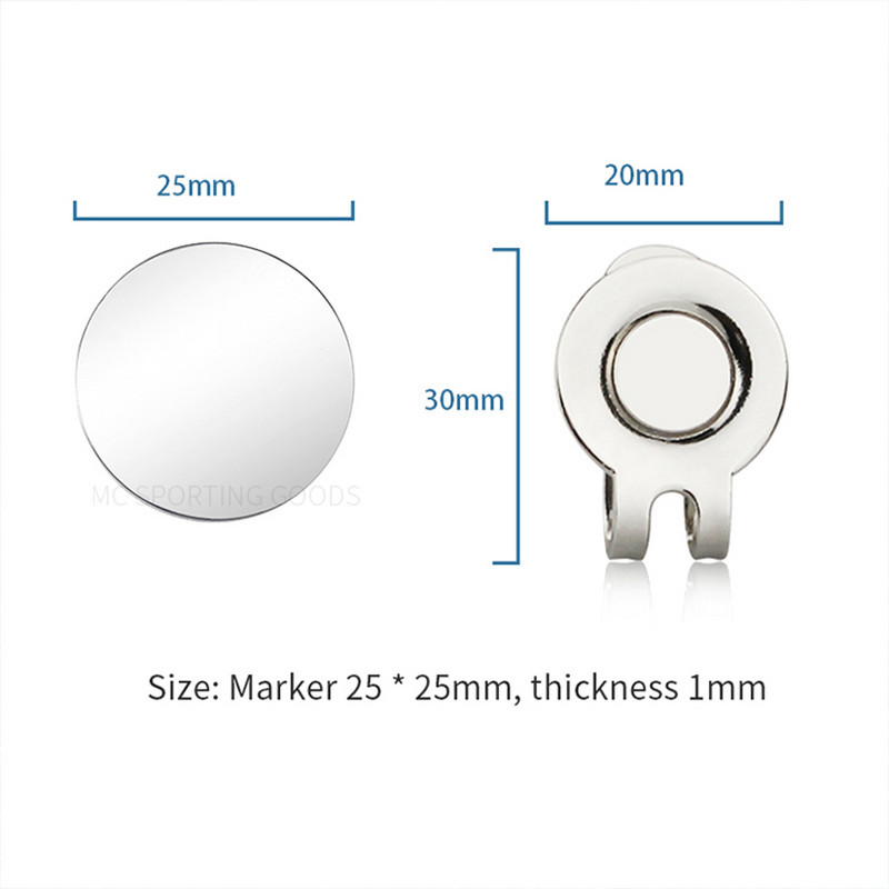 1db üres jelölő mágneses golf sapka kapcsokkal golflabda jelölő férfi női golfozó Ajándék Tartozékok golfhoz kesztyűk sapkák táskák