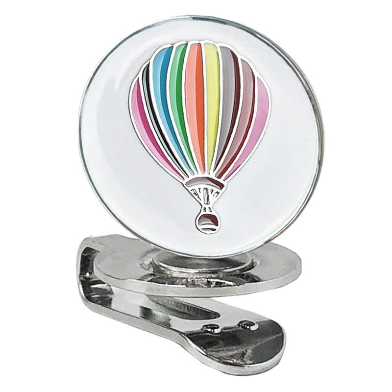 1db kivehető hőlégballonos mintás golfjelző mágneses sapkakapcsos férfi női golfozóknak, ajándék golfsapka kapcsok kiegészítők