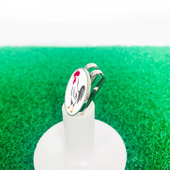 Маркер за топка за голф - Маркер за голф с шарка на петел с магнитна щипка за шапка Нов подарък - Подаръци за любителите на голфа Голфъри Мъже Приятели