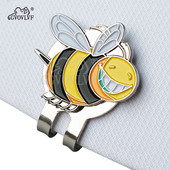 1 tk golfimarker Armas mesilasemärk golfipalli asend naeratav golfipalli märk koos magnetilise golfimütsi klambriga Golfitarvikud