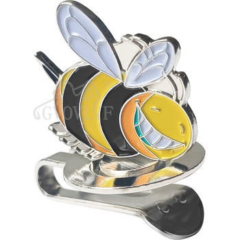 Μαρκαδόρος γκολφ 1 τεμ. Χαριτωμένο μαρκάρισμα της μέλισσας σε θέση μπάλας γκολφ Χαμογελαστό σημάδι μπάλας γκολφ με μαγνητικό κλιπ γκολφ με κλιπ αξεσουάρ γκολφ