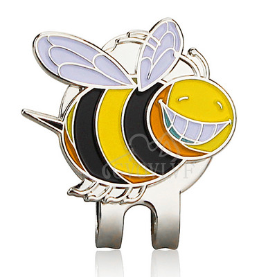 1 tk golfimarker Armas mesilasemärk golfipalli asend naeratav golfipalli märk koos magnetilise golfimütsi klambriga Golfitarvikud