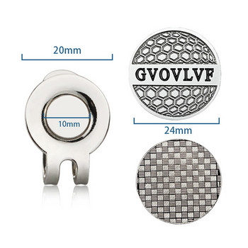 GVOVLVF Νέος μαρκαδόρος για μπάλα του γκολφ Αφαιρούμενος μαρκαδόρος μπάλας του γκολφ με κλιπ με μαγνητικό καπάκι Αξεσουάρ θέσης μπάλας Lover Divot Tools