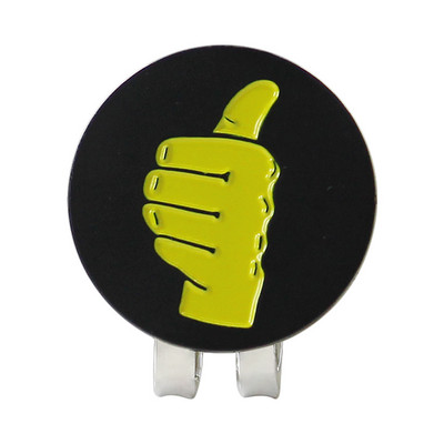 Golfo kamuoliuko žymeklio gestų ženklas juodas geltonas, nuimamas metalas, 7 rūšių golfo kepurės segtukas, magnetas, lydinys, golfo reikmenys