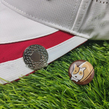 Маркер за топка за голф с комплект магнитна щипка за шапка Мъже Жени Забавен подарък за любители на голфа