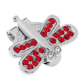 Legoy golfikristallkübara klamber koos magnetilise eemaldatava pallimarkeriga, kristallist kiili kujuga naistele