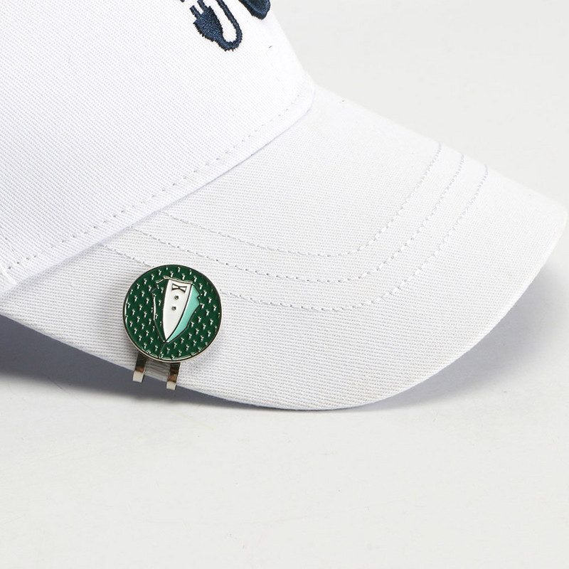 Golflabda jelzők férfi női golfozók golflabda jelölő mágnessel napvédő sapkával golyójelzők ötvözet golfeszköz kültéri használatra