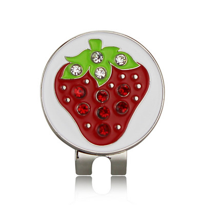 Golflabda jelölő + golfsapka kapocs mágneses banán eper Lucky Leaf hordozható ötvözet tartós ajándék golfozó golftartozékok