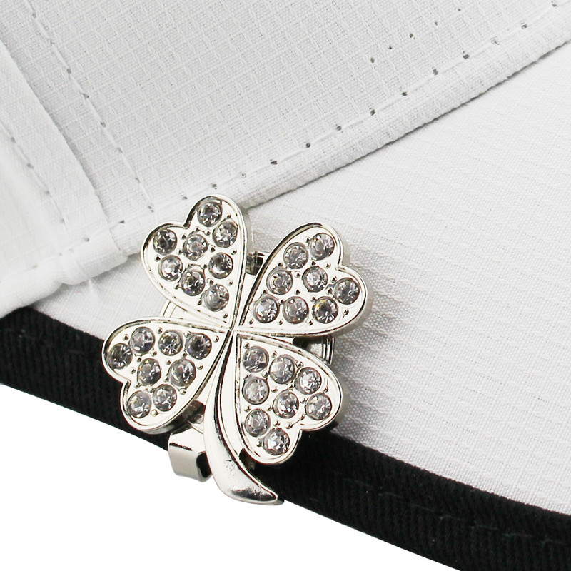 Golflabda jelölő + golfsapka kapocs mágneses banán eper Lucky Leaf hordozható ötvözet tartós ajándék golfozó golftartozékok