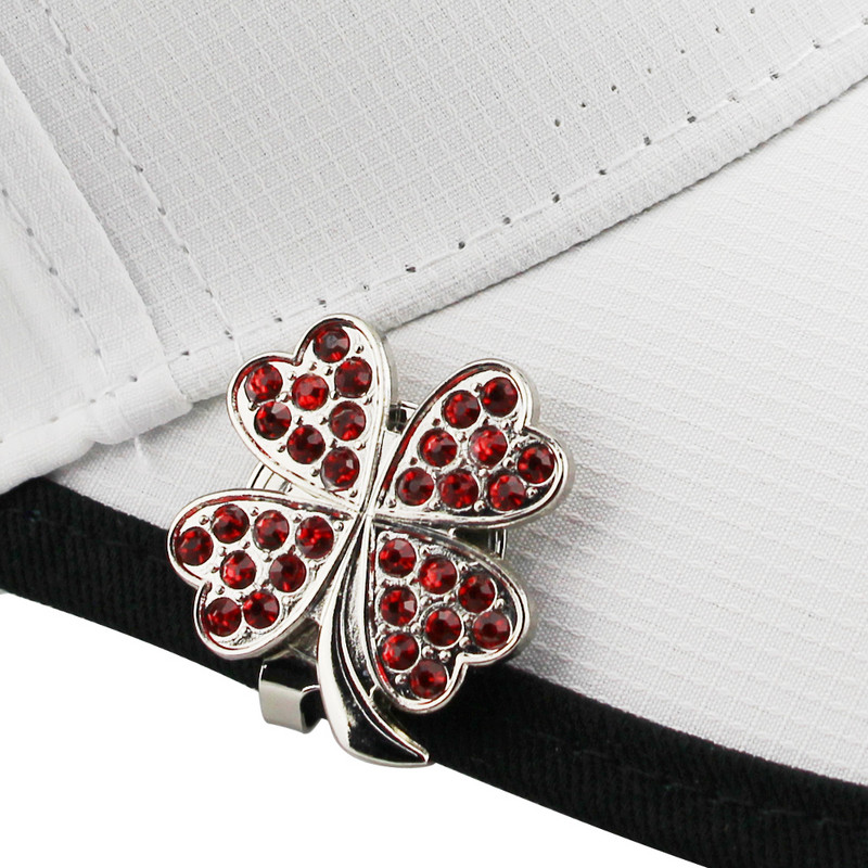 Golflabda jelölő + golfsapka kapocs mágneses banán eper Lucky Leaf hordozható ötvözet tartós ajándék golfozó golftartozékok