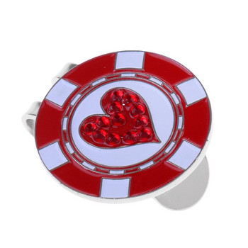 Κλιπ μαρκαδόρου με στιβαρό μοτίβο καρδιάς Μαγνητικό κλιπ μαρκαδόρου για μπάλα του γκολφ στο καπάκι του γκολφ Δώρο Κόκκινο