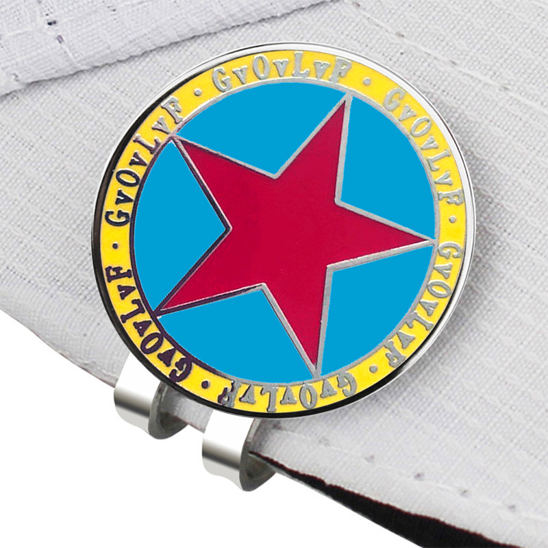 GvOvLvF Golfipalli marker Magnetkorgiga klambriga punane tsingisulamist viieharuline tähemärk kingitus golfimängijatele lastele 1 tk uus kvaliteetne