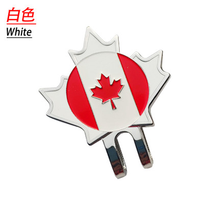 Μαρκαδόρος μπάλα του γκολφ 3 χρώματα φύλλα σφενδάμου με μαγνητικό καπάκι κλιπ δώρο για golfer κράμα kirsite κόκκινο πράσινο λευκό αξεσουάρ γκολφ