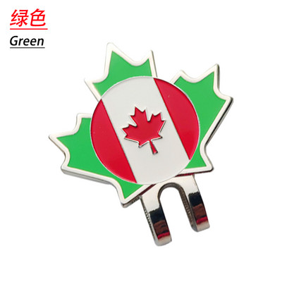 Μαρκαδόρος μπάλα του γκολφ 3 χρώματα φύλλα σφενδάμου με μαγνητικό καπάκι κλιπ δώρο για golfer κράμα kirsite κόκκινο πράσινο λευκό αξεσουάρ γκολφ