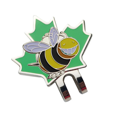 Μαρκαδόρος μπάλα του γκολφ 3 χρώματα φύλλα σφενδάμου με μαγνητικό καπάκι κλιπ δώρο για golfer κράμα kirsite κόκκινο πράσινο λευκό αξεσουάρ γκολφ