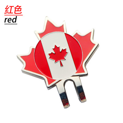 Μαρκαδόρος μπάλα του γκολφ 3 χρώματα φύλλα σφενδάμου με μαγνητικό καπάκι κλιπ δώρο για golfer κράμα kirsite κόκκινο πράσινο λευκό αξεσουάρ γκολφ