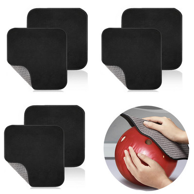 Microfiber Bowling Polisher Cloth Remove Stains Black Bowling Ball Mat Non-Slip Portable Lightweight Soft Sports Accessories