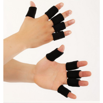 10 τμχ ελαστικά αθλητικά μανίκια δακτύλων αρθρίτιδα Υποστήριξη δακτύλων προστατευτικό για εξωτερικό μπάσκετ Βόλεϊ Προστασία δακτύλων