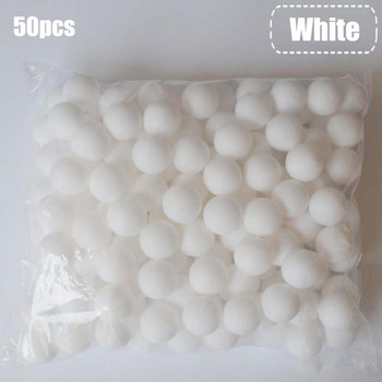 50 бр./Опаковка 40 мм матирана топка за пинг-понг Преносима бяла оранжева, устойчива на ръжда топка за тенис на маса ABS тренировъчни топки