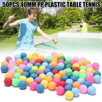 Μπάλες επιτραπέζιας αντισφαίρισης 40 mm 2,4 g Τυχαία χρώματα 50 τμχ για παιχνίδια Υπαίθρια αθλήματα