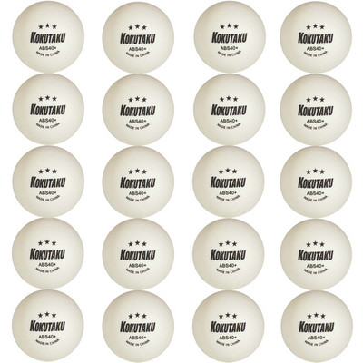 20 vnt / pakuotė 3 žvaigždučių stalo teniso kamuolys, aukštos kokybės 40+ ABS nauja medžiaga, patvari geltona balta, skirta stalo teniso varžybų treniruotėms