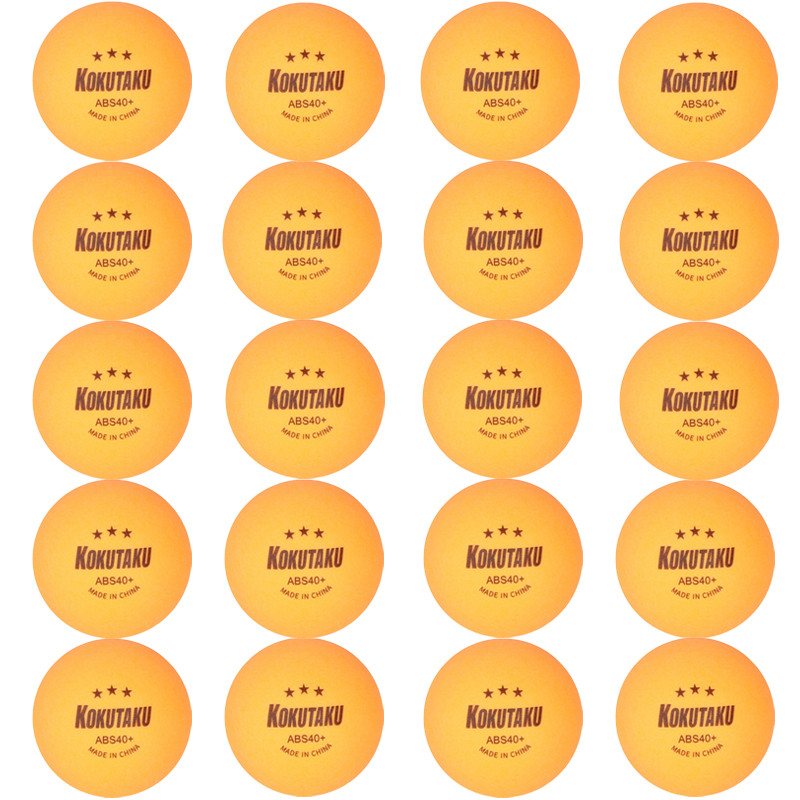 20 vnt / pakuotė 3 žvaigždučių stalo teniso kamuolys, aukštos kokybės 40+ ABS nauja medžiaga, patvari geltona balta, skirta stalo teniso varžybų treniruotėms