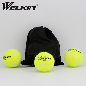 WELKIN 3бр. Тренировъчна тенис топка за професионално обучение с чанта за носене с висок отскок за семеен приятел Начинаещ училищен клуб