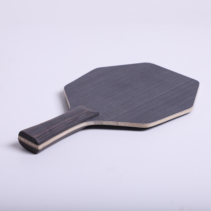 Küberkujuline kuusnurk puhas puidust kondine materjal lauatennise tera, 5 kihti popla lauatennisereket treenimiseks