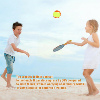 6CM Детска мека тренировъчна топка за плажен тенис Гумен материал Тенис топки за спорт на открито Жълта играчка Оранжев цвят H6D4