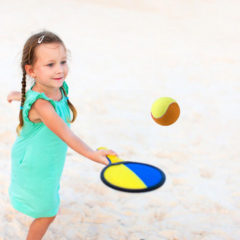 6CM Детска мека тренировъчна топка за плажен тенис Гумен материал Тенис топки за спорт на открито Жълта играчка Оранжев цвят H6D4