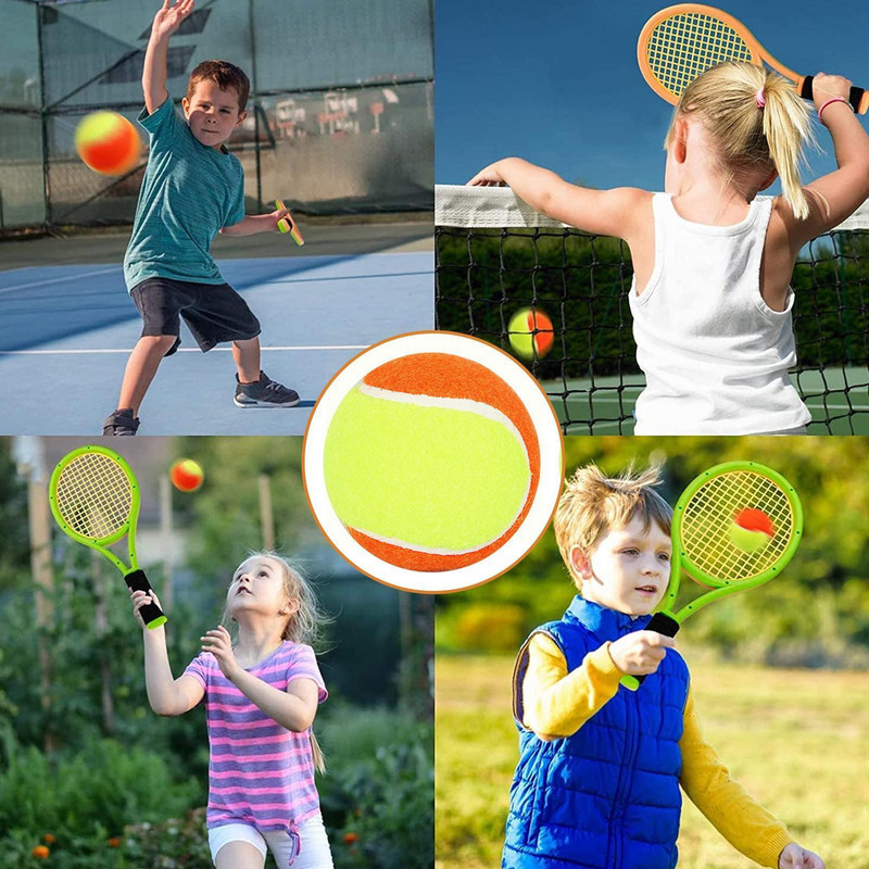 6cm Lastele Pehme treening Rannatennise pall Kummist Materjal Tennis Välisspordipallid Kollane Mänguasi Oranž Värv H6D4