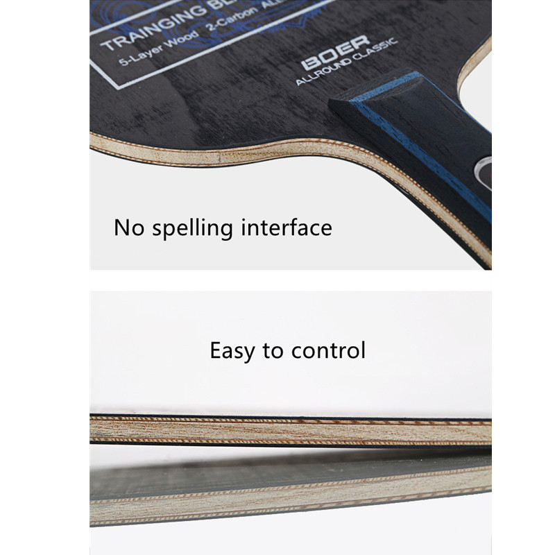 Carbon asztalitenisz penge asztalitenisz ütő ping-pong penge ping-pong védekező rövid fogantyú / hosszú nyelű pingpong ütő