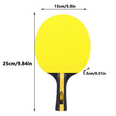 Pika kummikattega käepidemega vastupidav lauatennise reket, professionaalne lauatennise aer algajale keskmise tasemega meistermängimiseks