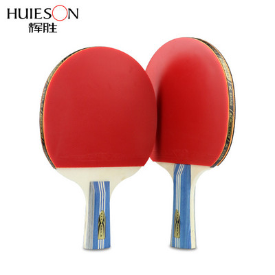 Rachetă de tenis de masă Huieson, 3 stele, cu coșuri din cauciuc, cu vâslă de ping-pong de calitate ușoară, cu geantă de depozitare pentru adolescenți