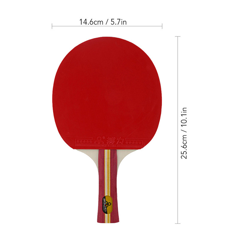 Μακριά λαβή Ρακέτα πινγκ πονγκ, κοντή λαβή, διπλής όψης, λαστιχένια λεπίδα άνθρακα, ρόπαλο πινγκ πονγκ Ανώτερος έλεγχος και ελαφρύ