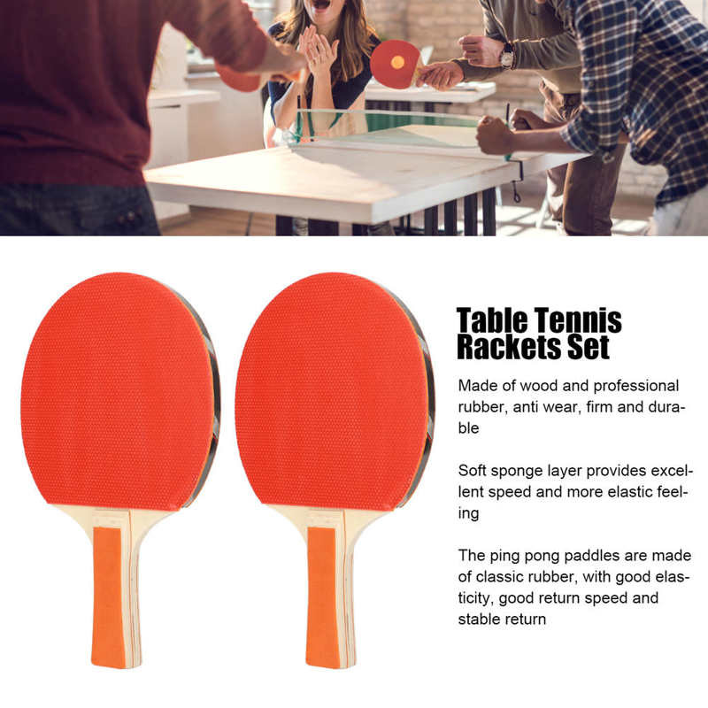 REGAIL A508 ponglabdák lapátok asztalitenisz kézfogásos ütőkészlet fa és gumi puha szivacsréteg otthoni szórakoztatás