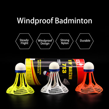 Welkin 2022 New Original AirShuttle Outdoor Badminton AirShuttle Πλαστική μπάλα Nylon Shuttlecock μπάλα σταθερή αντίσταση 3 τεμ./Συσκευασία