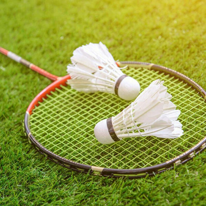 12 vnt badmintono šaudyklinis baltos ančių plunksnos skraidantis stabilumas Patvarus šaudyklės rutulinis plunksnos šaudyklės uždaras lauko žaidimas