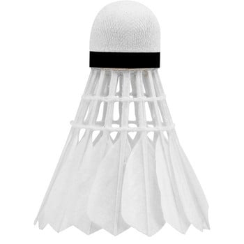 Волан за бадминтон White Goose Board Feather Flying Stability Durable Shuttlecock Ball перо волан за закрито 3 бр. / 6 бр.