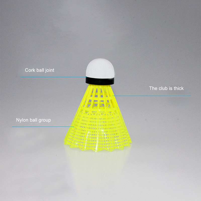 12 tk nailonist süstikliinid tugeva korgist plastist peaga sulgpalli treeningpalli kiirsulgpallide PR-müük