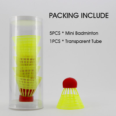 WELKIN 5db Mini Speed Super Nylon gumi labdafej Tollaslabda Shuttlecocks Nagy stabilitás Beltéri kültéri Sport edzőlabdák