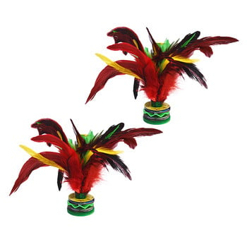 2Pcs Toys Chicken- Shuttlecocks Shuttlecocks Китайски Jianzi Kick Shuttlecocks за спортна игра на открито