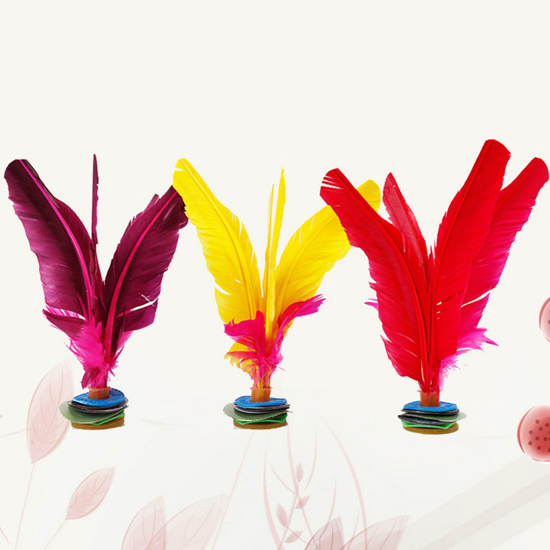 3 db kínai rugdosó tollaslabda Jianzi tollaslabda játék Kivehető játék