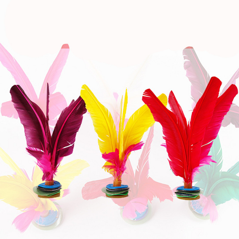 3 db kínai rugdosó tollaslabda Jianzi tollaslabda játék Kivehető játék