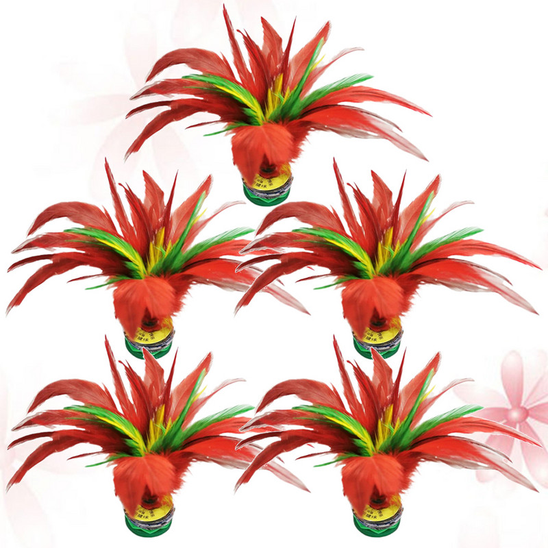 5 vnt badmintono šaudyklų spardymas žaislas kūdikiui spalvoti lauko žaislai Jianzi kinų spardymas