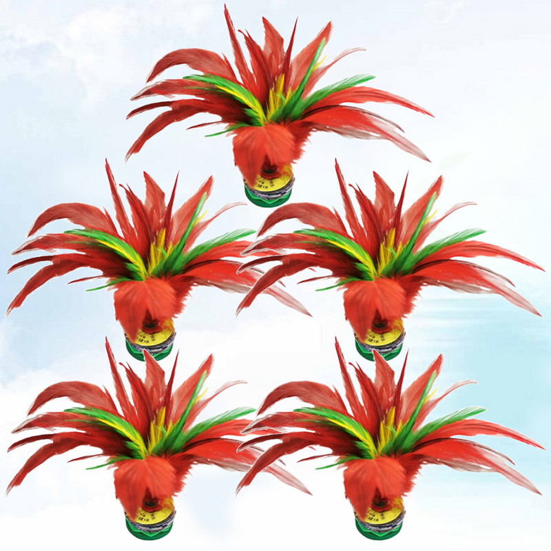 5 vnt badmintono šaudyklų spardymas žaislas kūdikiui spalvoti lauko žaislai Jianzi kinų spardymas