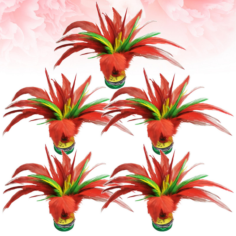 5 vnt badmintono šaudyklų spardymas žaislas kūdikiui spalvoti lauko žaislai Jianzi kinų spardymas