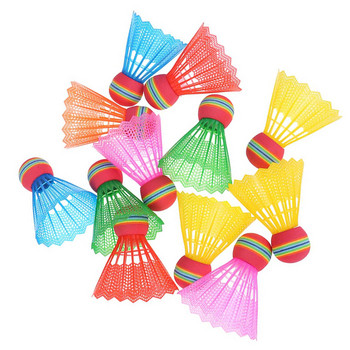 12 τμχ Shuttlecock Toy Balls Birdies Plastic Shuttlecocks Indoor The Badminton Cork Sports