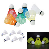 12db/készlet Színes Shuttlecock hordozható műanyag edzőtollaslabda