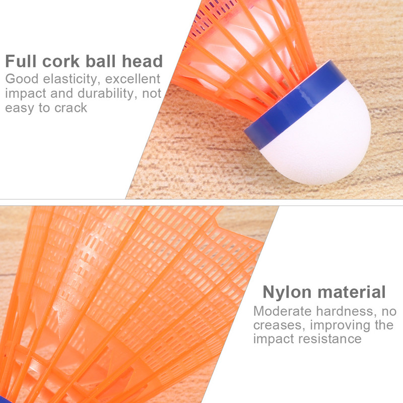 6 tk Plastikust sulgpalli süstikliinid, pallipead, harjutuste tarvikud, sulgpalli välissulgpallid, õpilast